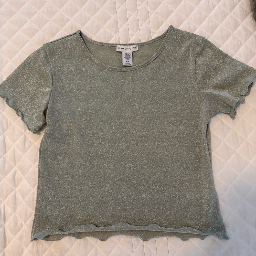 Urban Outfitters Shimmering Gray/Silver Women’s Top